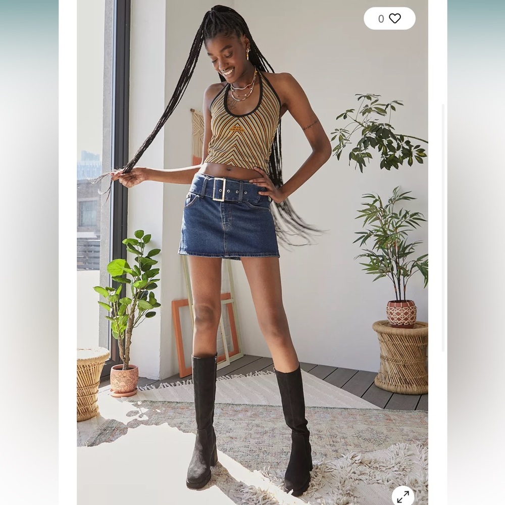urban outfitters Vix Knee-High Black Faux Suede Boots